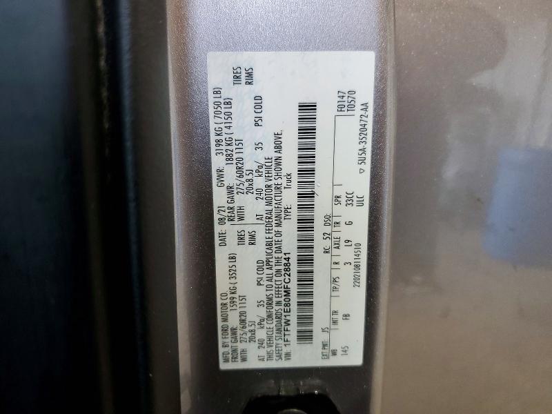 2021 Ford F150 Supercrew