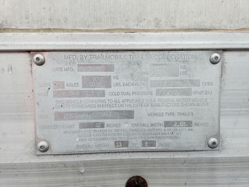 2001 Trailmobile DRY Van Trailer