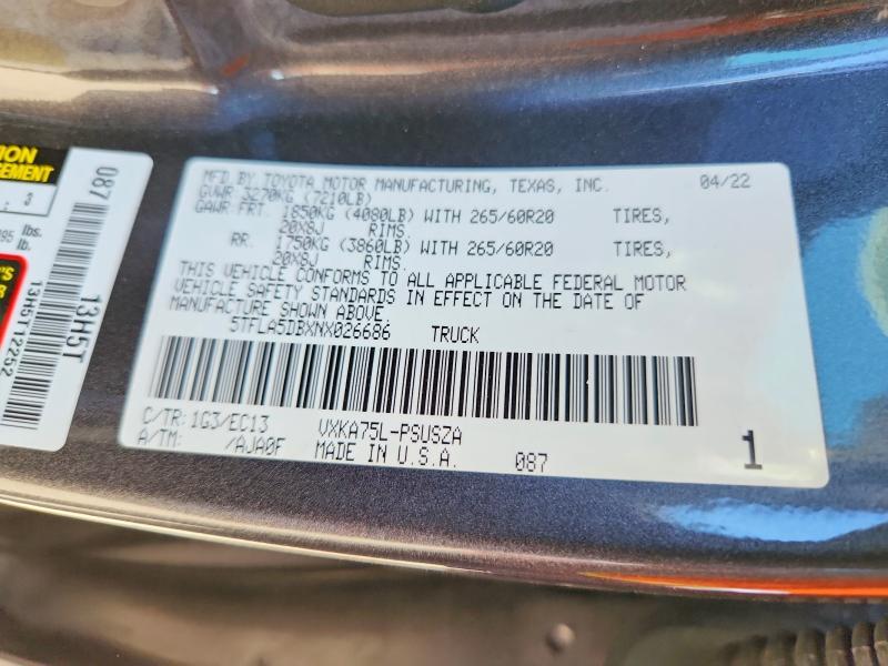 2022 Toyota Tundra SR5