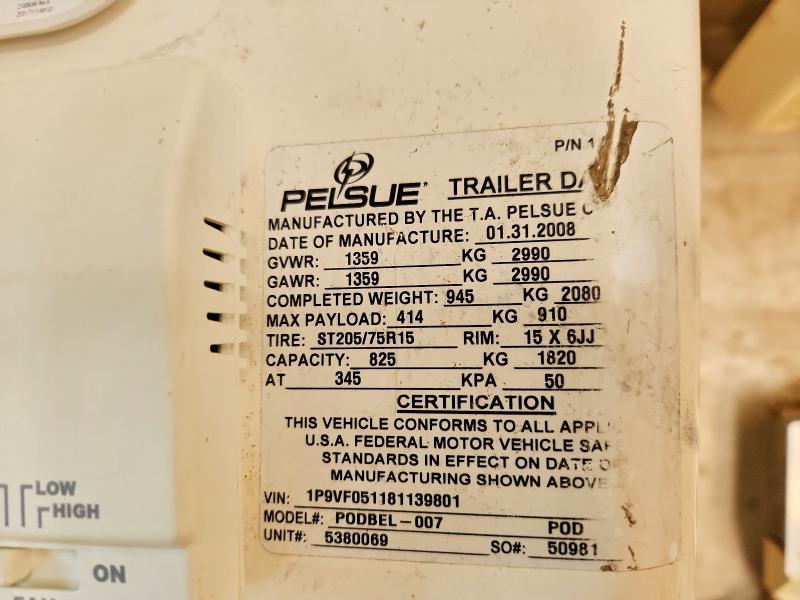 2008 Pelsue Podbel-007 Fiber Optic Splicing Trailer