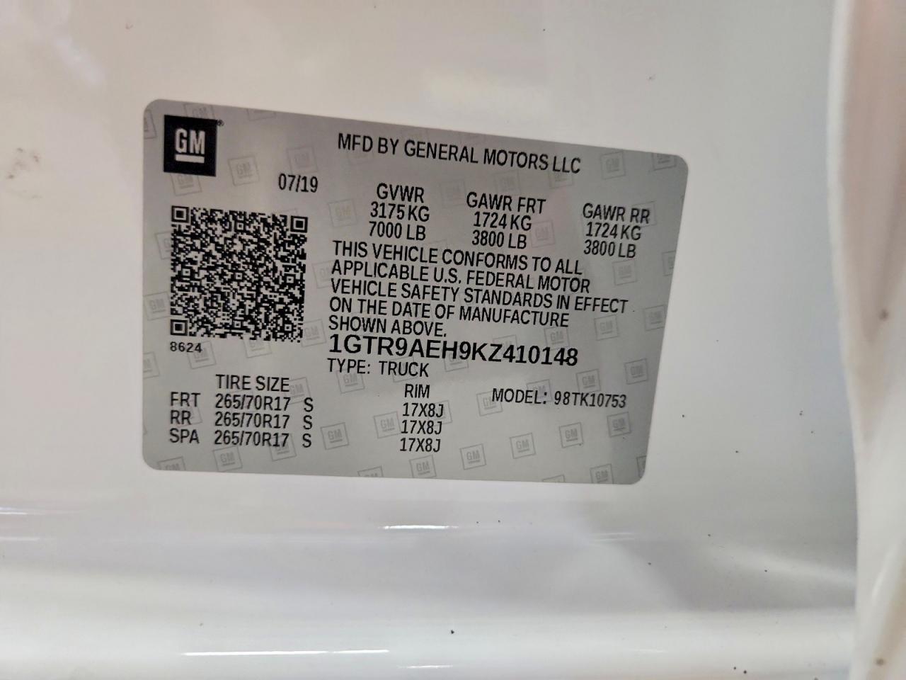 2019 GMC Sierra K1500