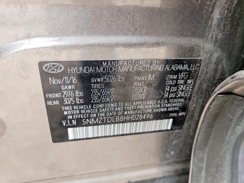 2017 Hyundai Santa fe Sport 2.4l