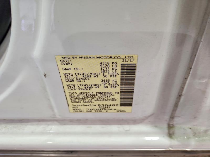 2018 Nissan NV 3500 HD SV