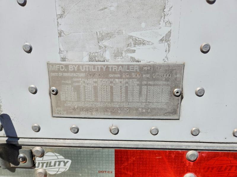 2015 Utility VS2RA Refrigerated Van Trailer