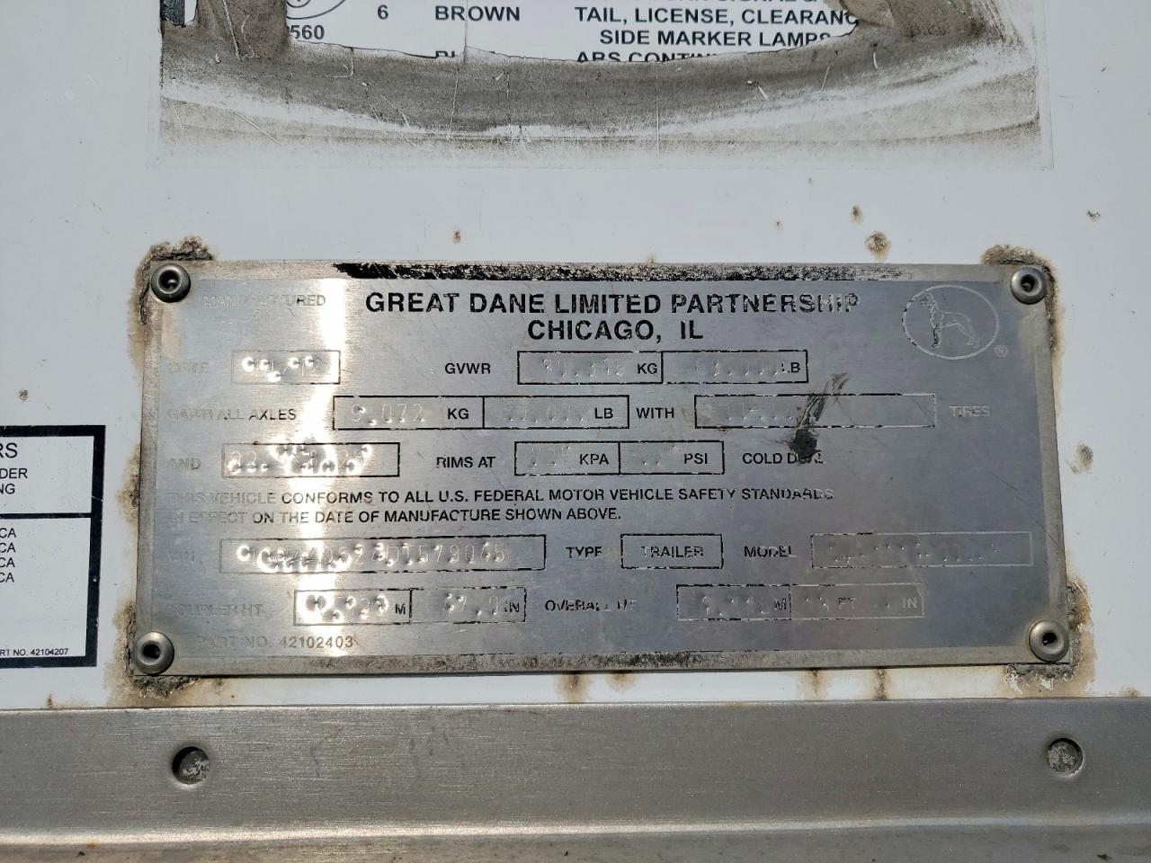 2013 Great Dane DRY Van Trailer