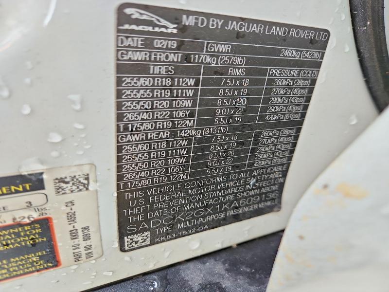 2019 Jaguar F-pace Prestige