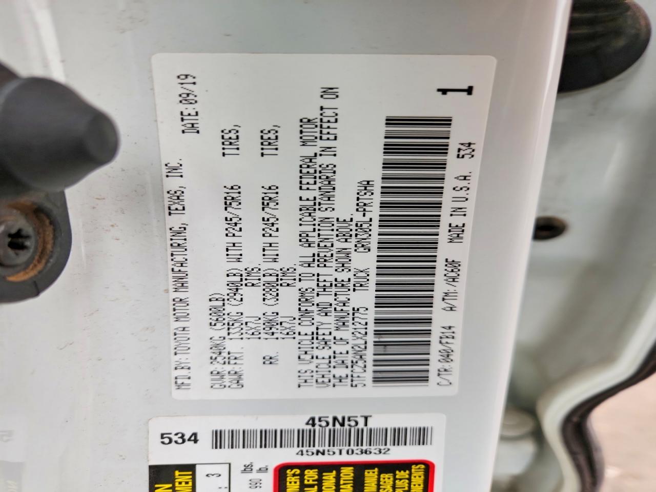 2020 Toyota Tacoma SR V6