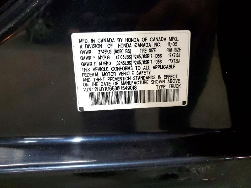 2006 Honda Ridgeline RTL