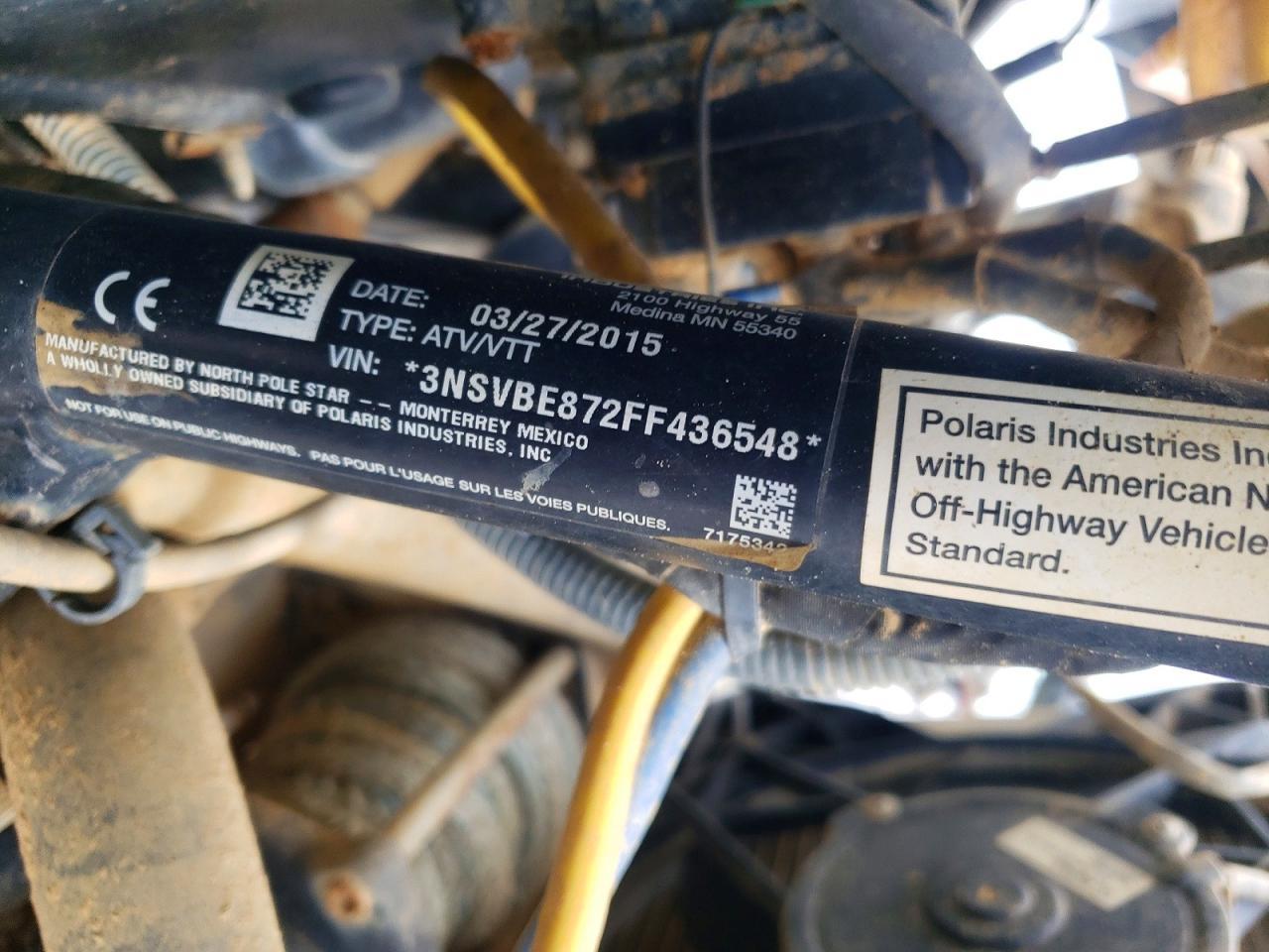 2015 Polaris RZR 900 Utility Vehicle