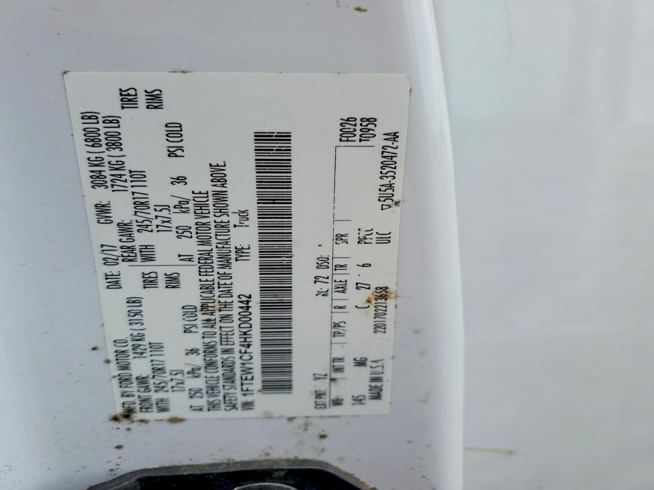 2017 Ford F150 Supercrew