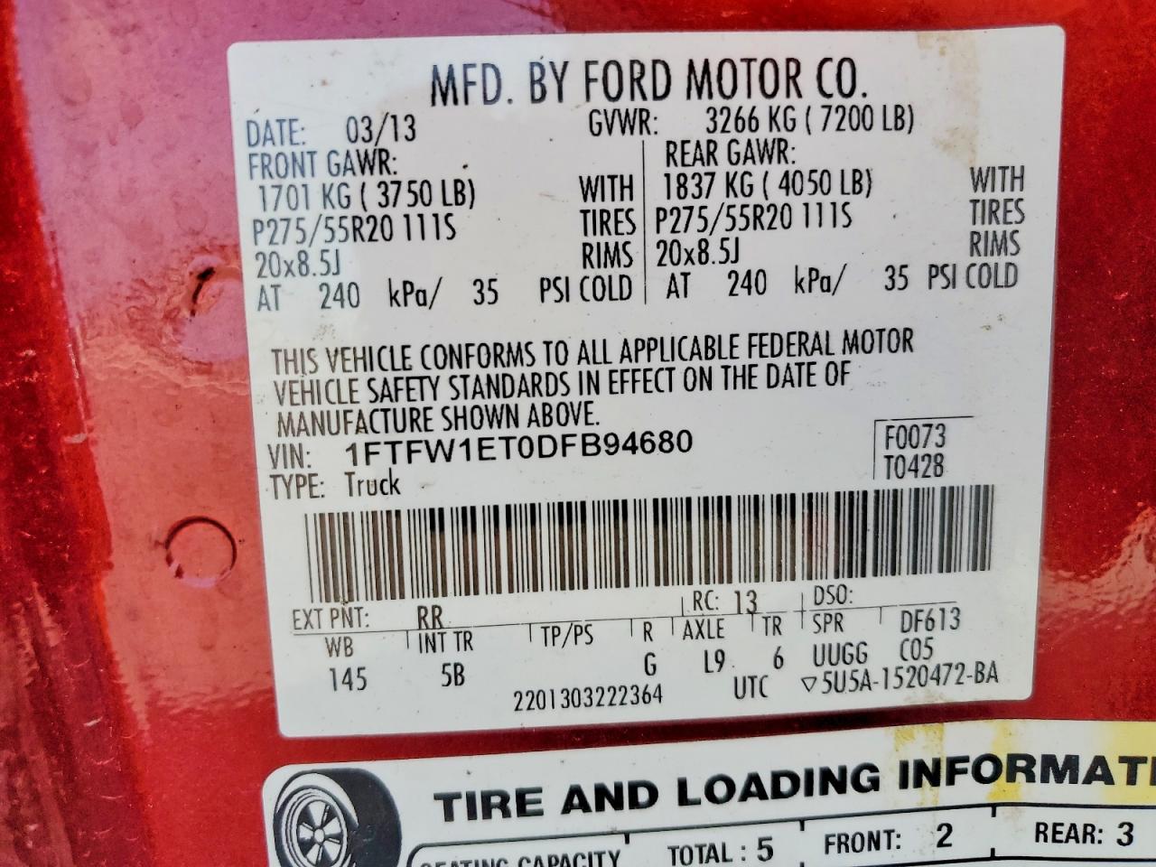 2013 Ford F150 Supercrew