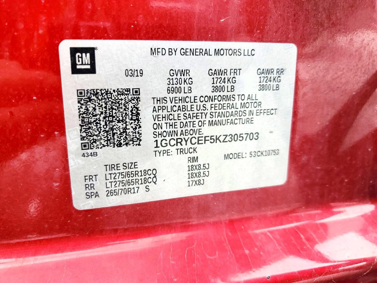 2019 Chevrolet Silverado K1500 Trail Boss Custom