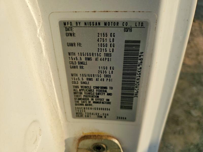 2016 Nissan Nv200 sv