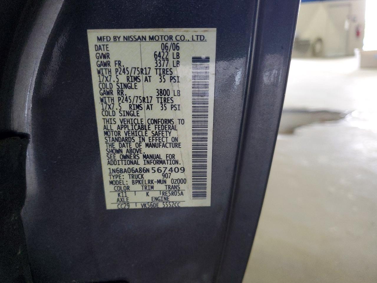 2006 Nissan Titan XE FFV