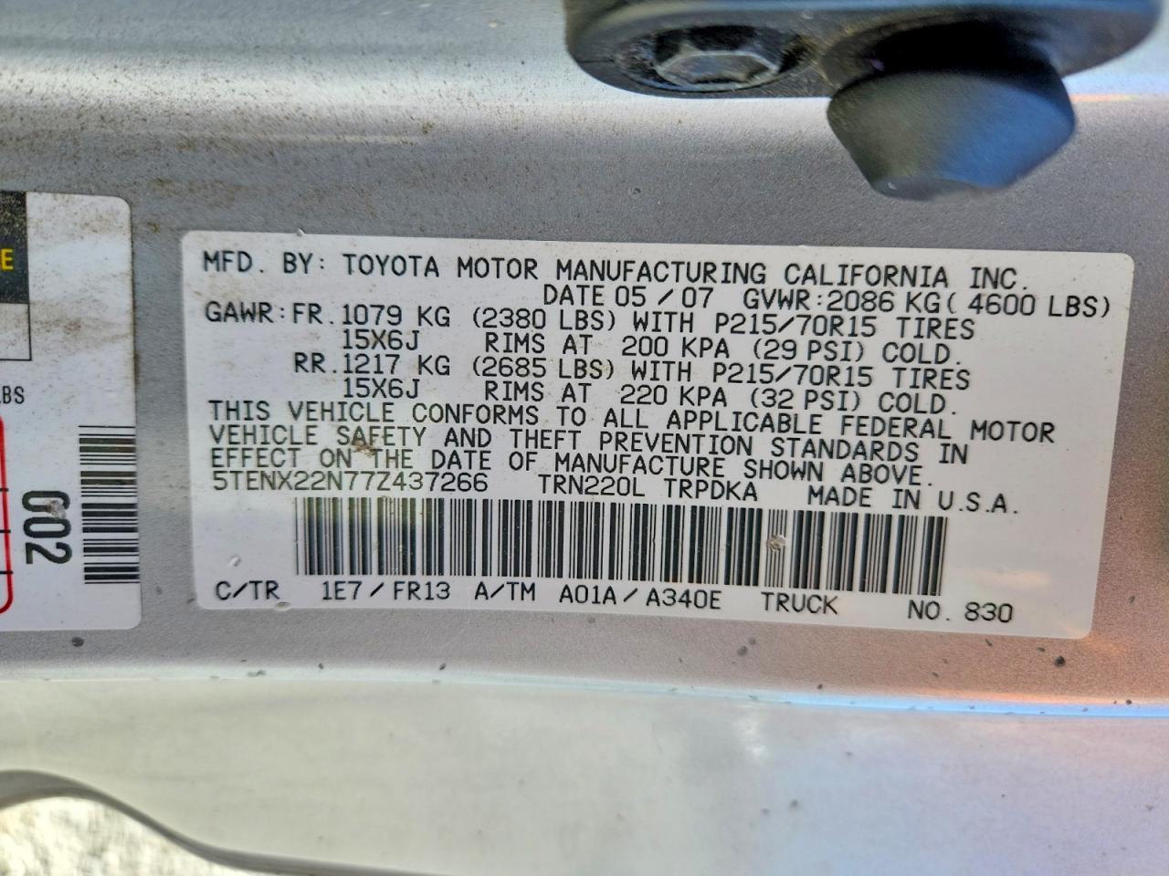 2007 Toyota Tacoma Base