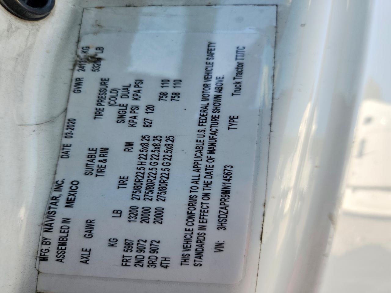 2021 International LT625 Semi Truck