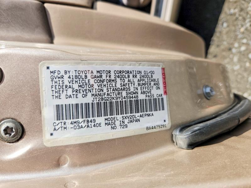 2000 Toyota Camry le