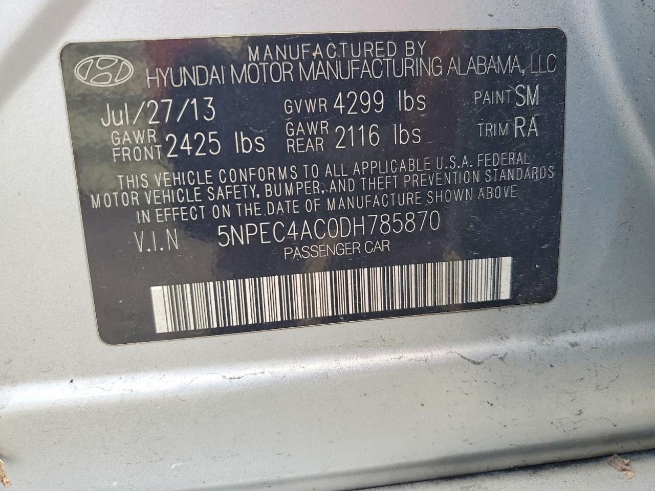 2013 Hyundai Sonata se