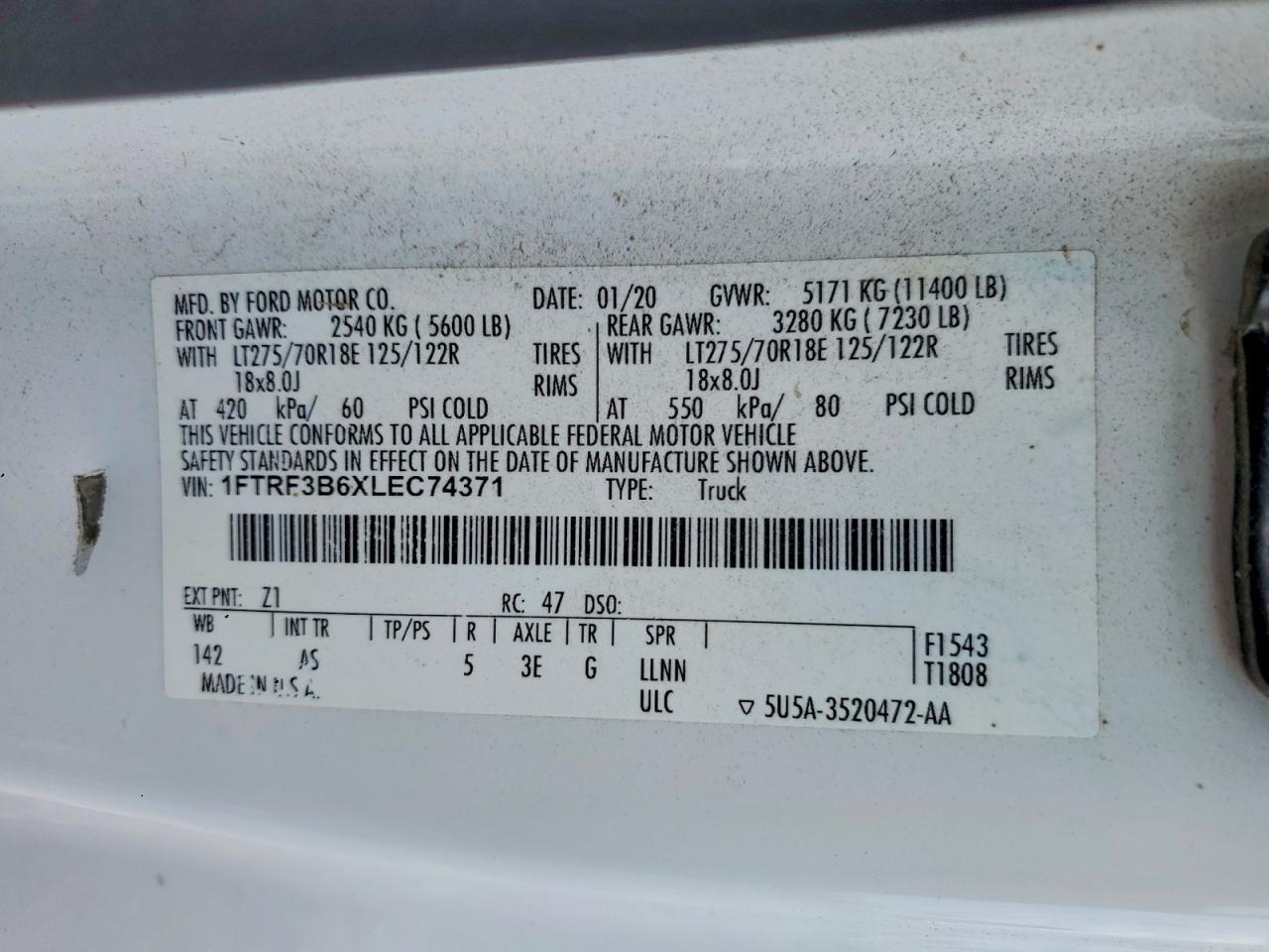 2020 Ford F350 Super Duty
