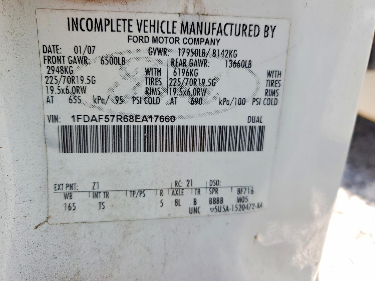2008 Ford F550 Super Duty Dump Truck