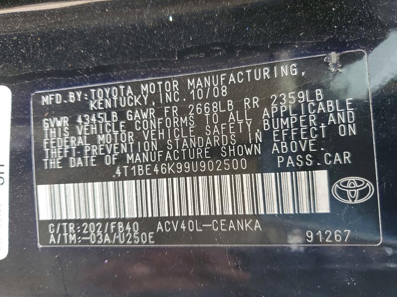 2009 Toyota Camry le