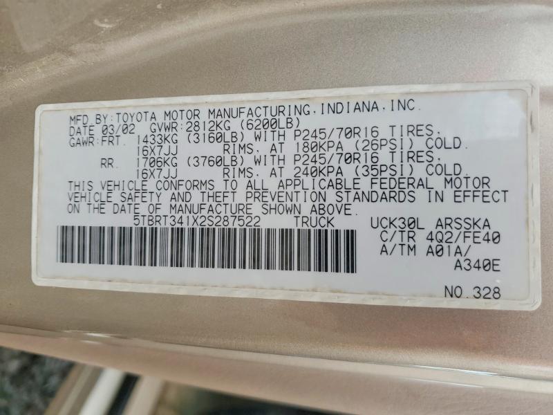2002 Toyota Tundra SR5 V8