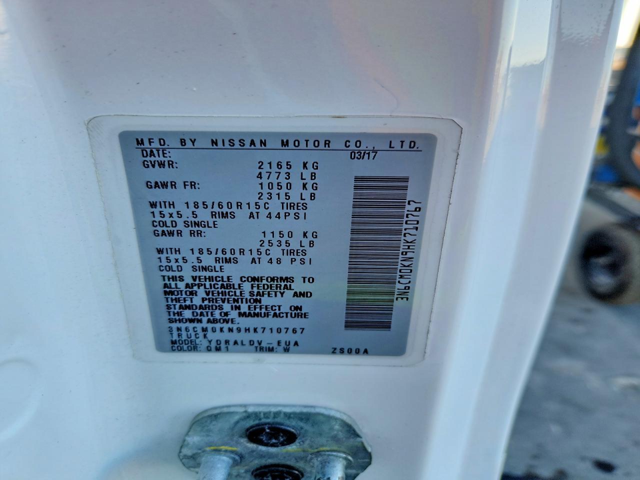 2017 Nissan NV200 S