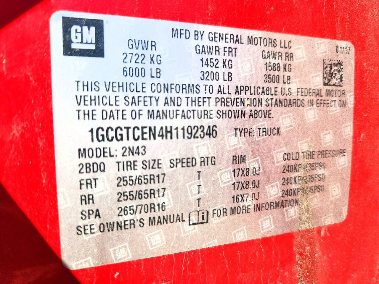 2017 Chevrolet Colorado LT