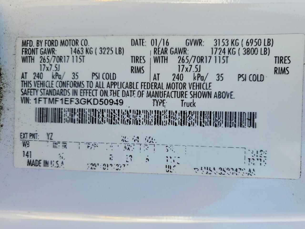 2016 Ford F150