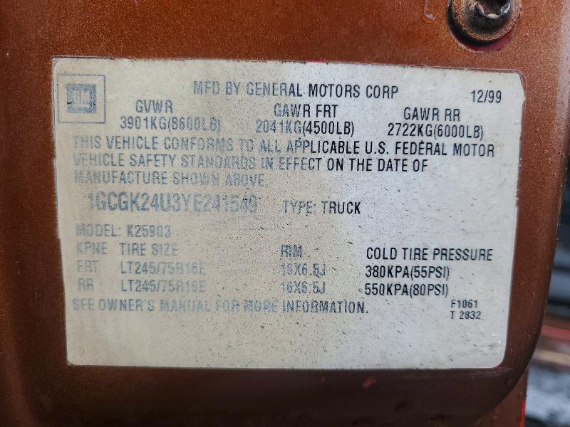 2000 Chevrolet Silverado K2500