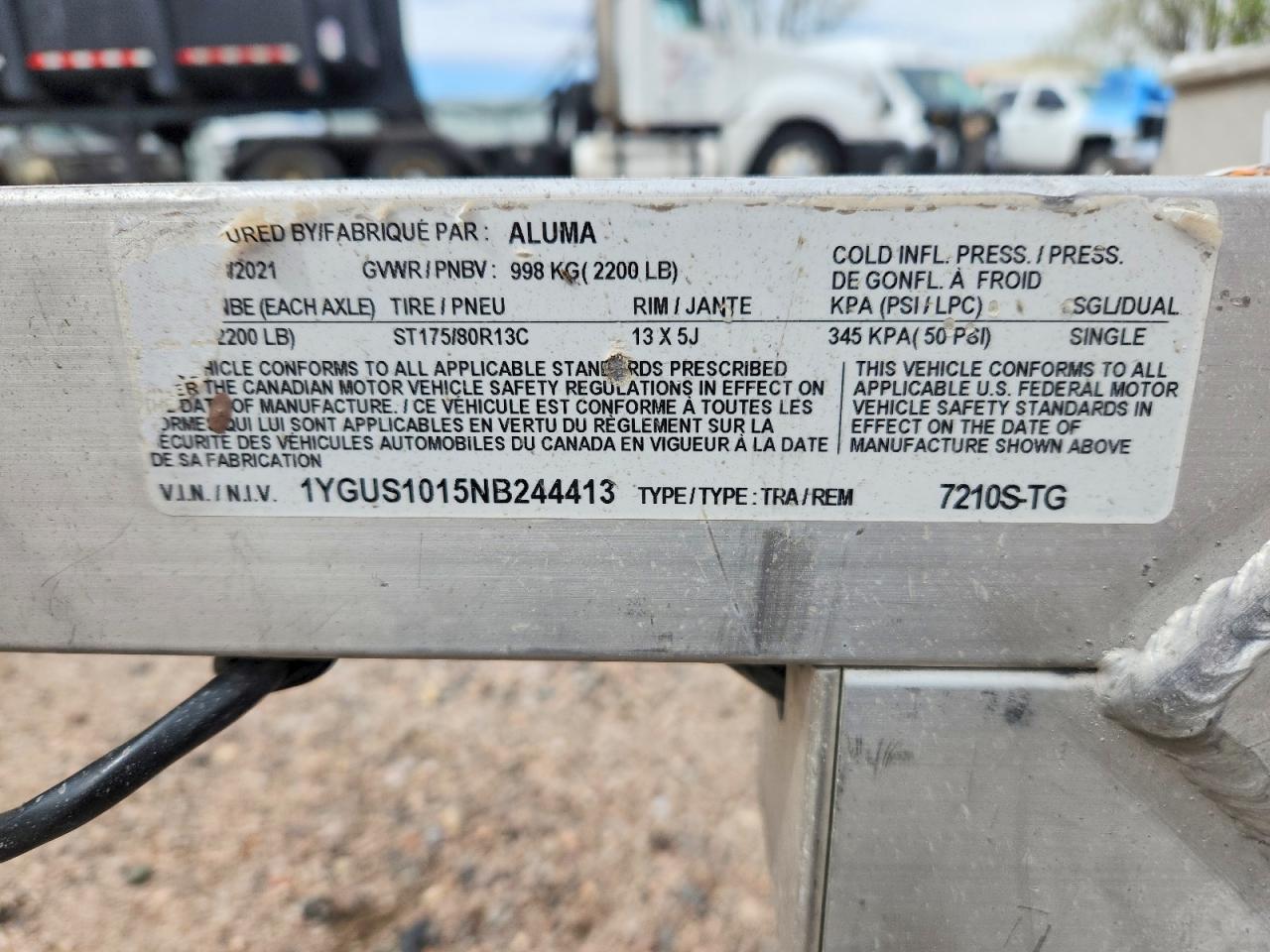 2022 Aluma 7210S-TG Utility Trailer