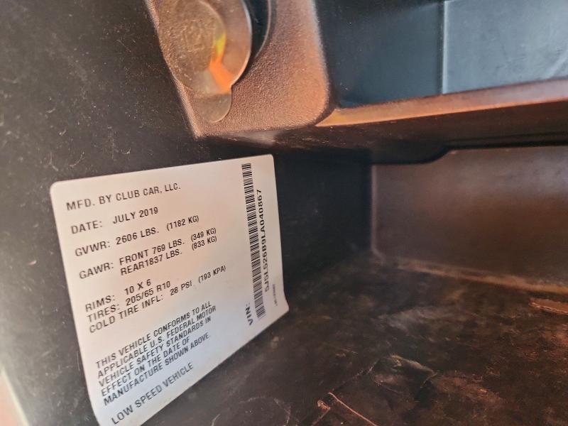 2020 Club Car Carryall 510 Utility Vehicle