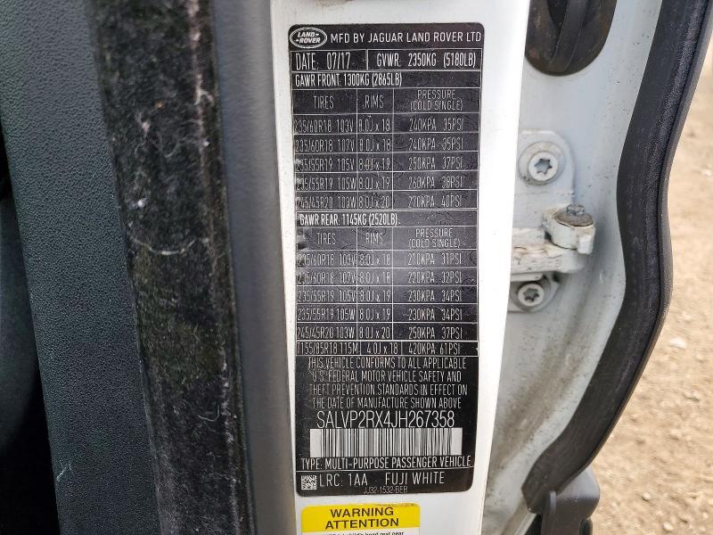 2018 Land Rover Range Rover Evoque se