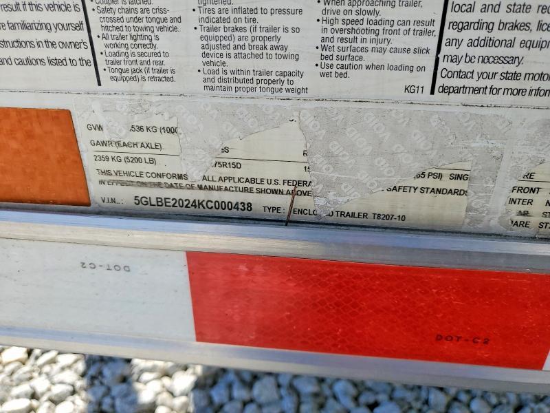 2019 Express T8207-10 Enclosed Cargo Trailer