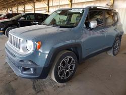 Salvage cars for sale from Copart Phoenix, AZ: 2017 Jeep Renegade Limited