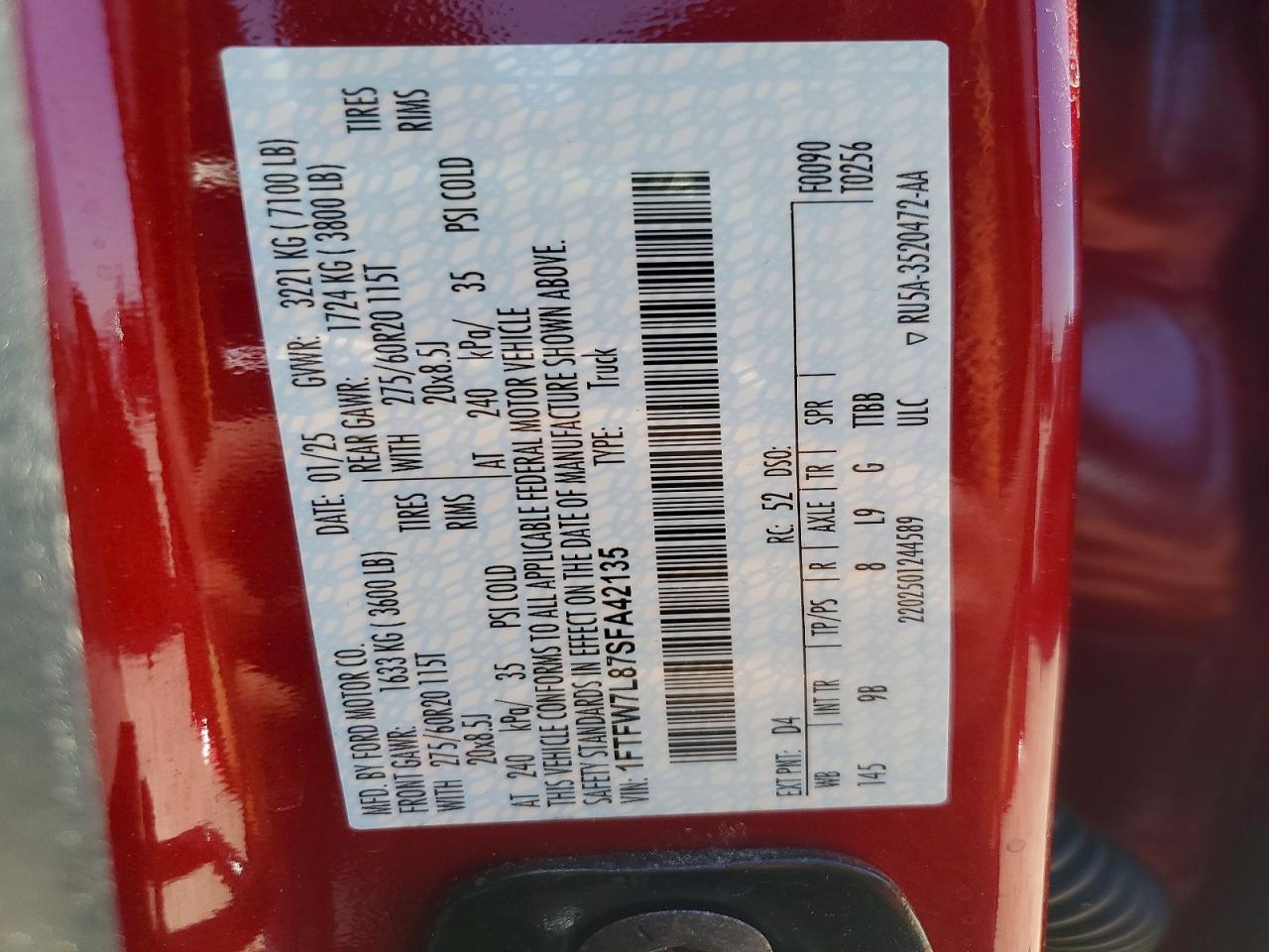 2025 Ford F150 Platinum