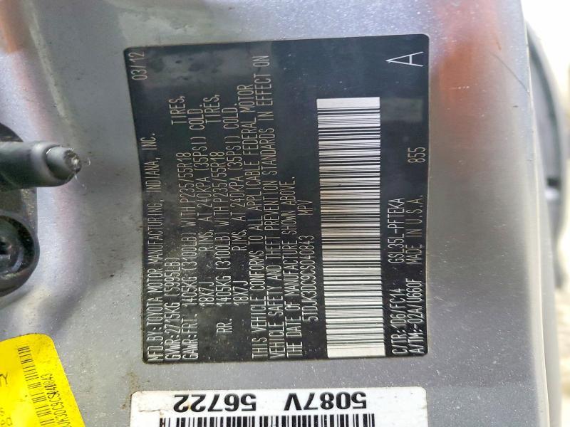 2012 Toyota Sienna le