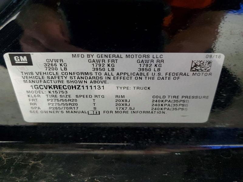 2017 Chevrolet Silverado K1500 lt