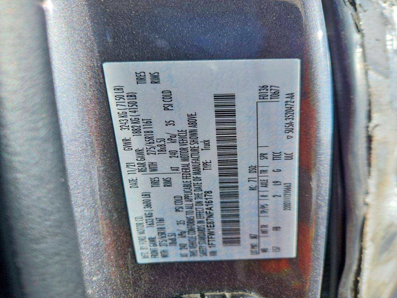 2022 Ford F150 Supercrew