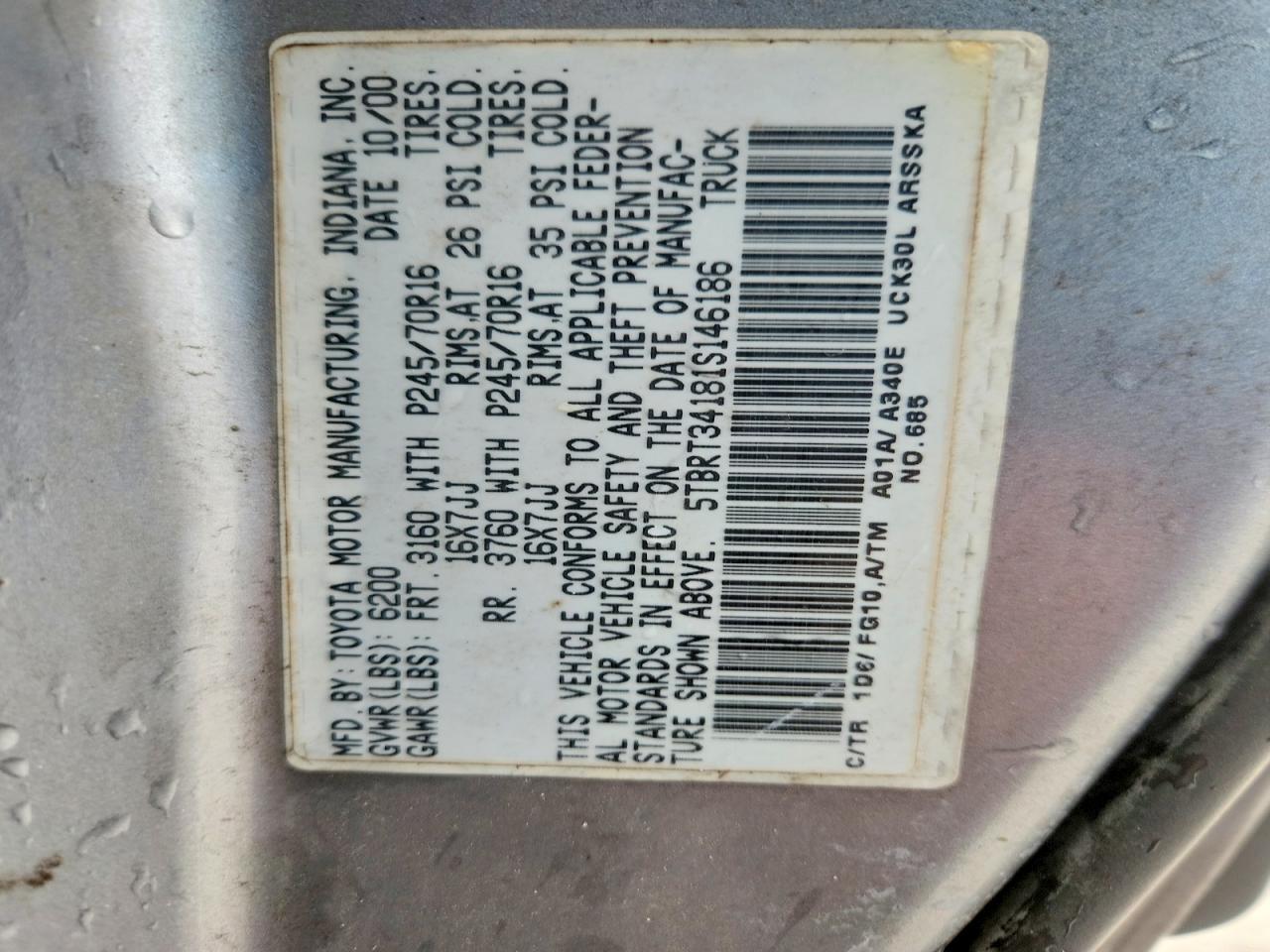 2001 Toyota Tundra SR5