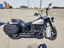 Salvage motorcycles for sale at Sacramento, CA auction: 2018 Harley-Davidson Flhcs Heritage Classic 114