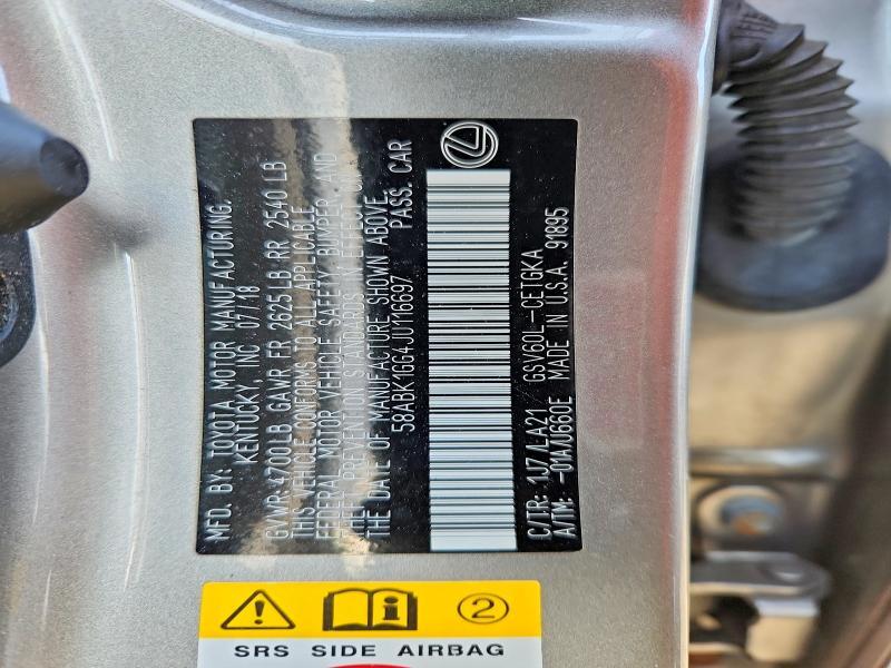 2018 Lexus Es 350 Base