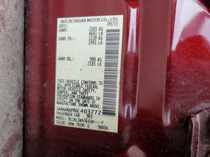 2016 Nissan Maxima 3.5 sr