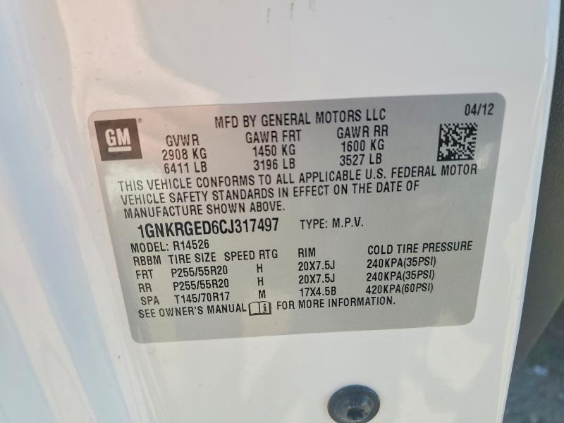 2012 Chevrolet Traverse lt