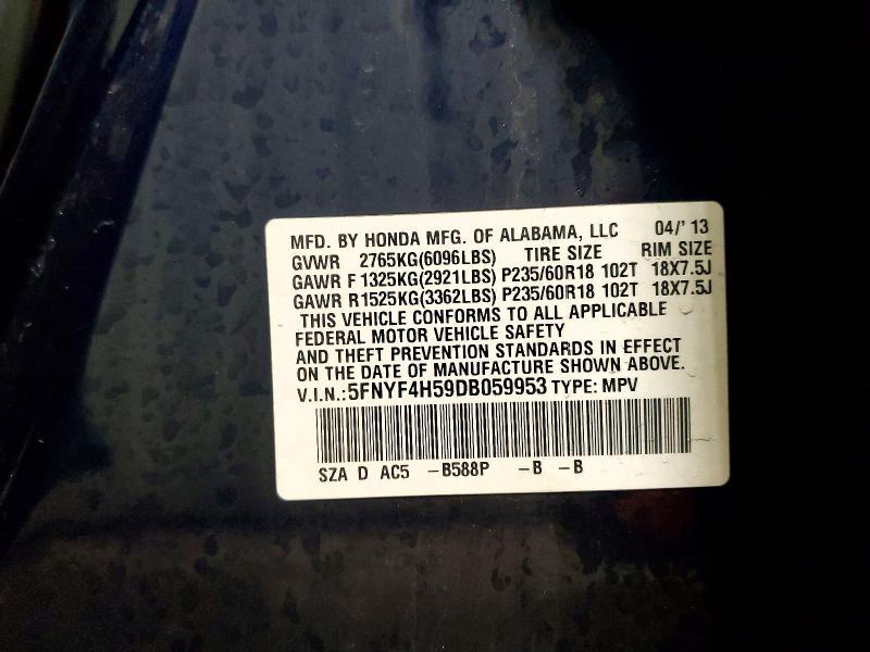 2013 Honda Pilot exl