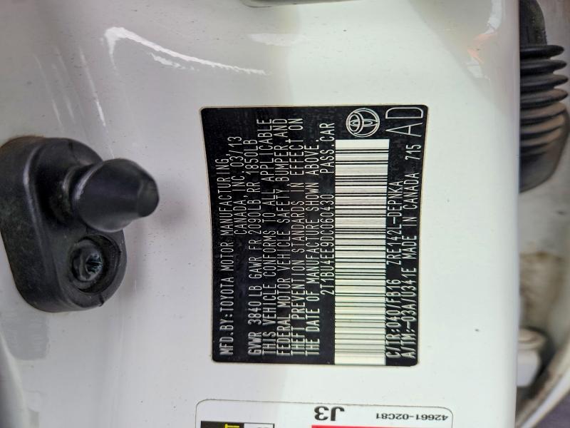 2013 Toyota Corolla le