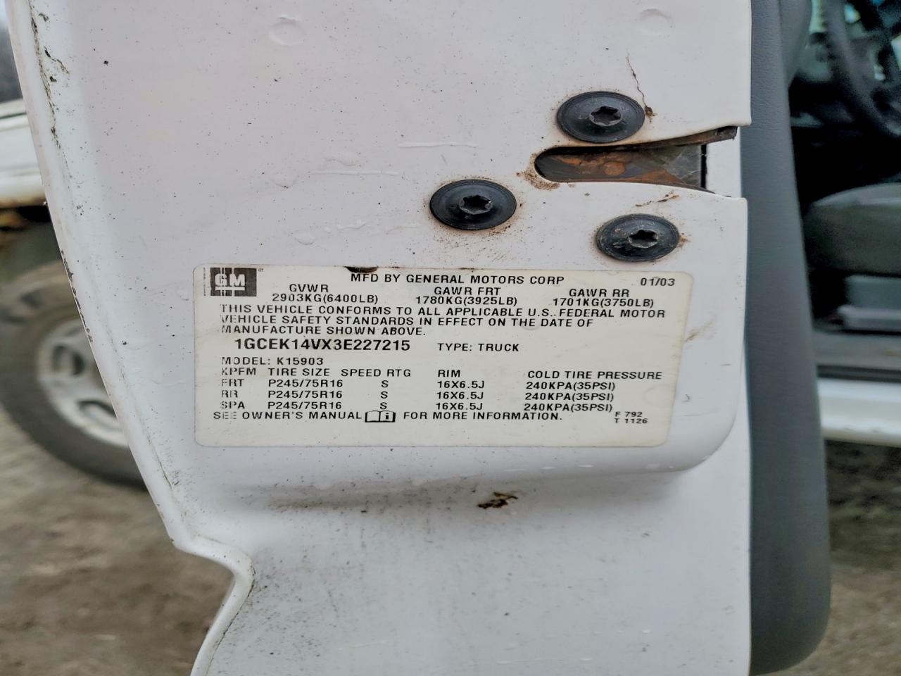 2003 Chevrolet Silverado K1500