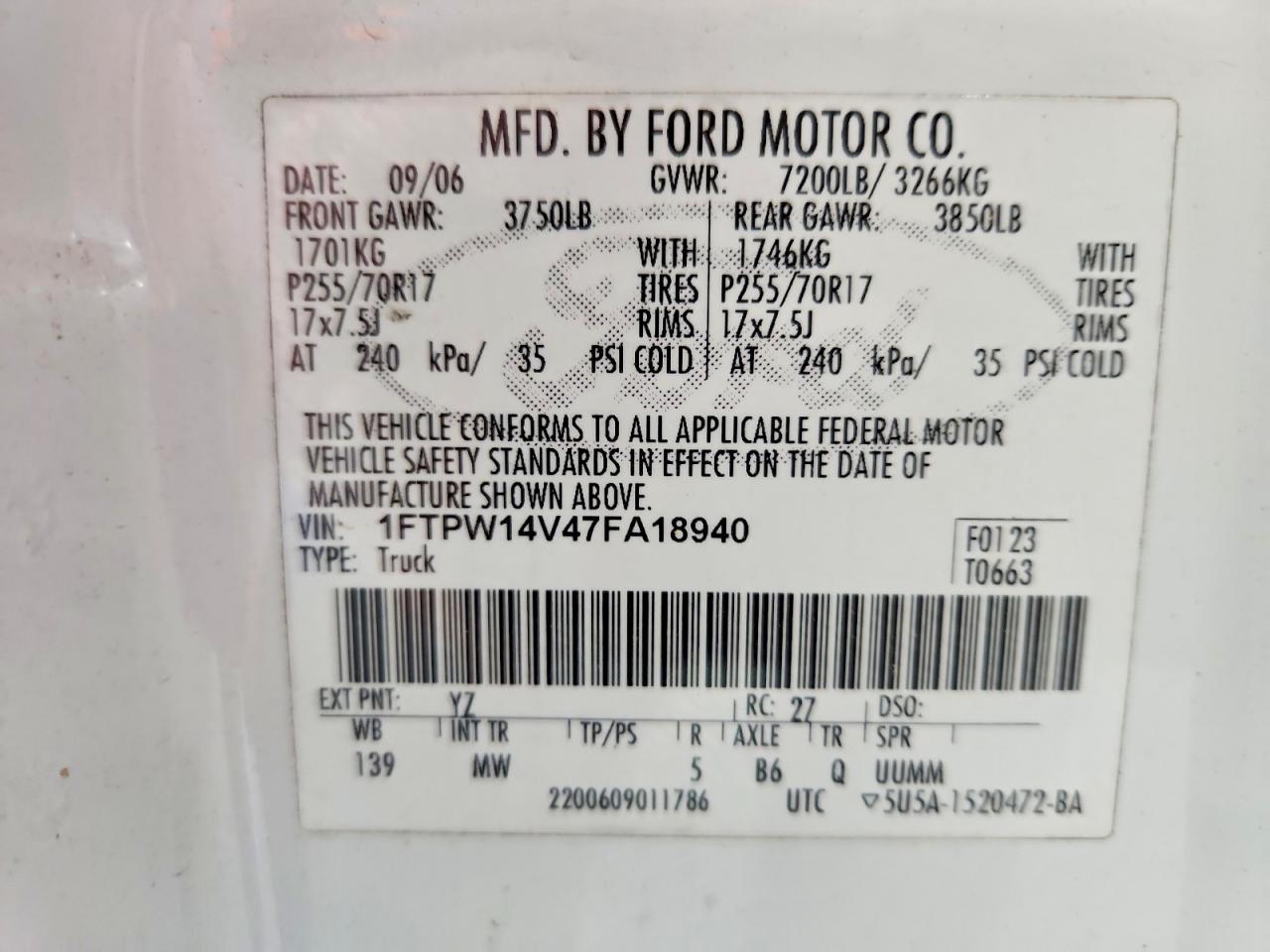 2007 Ford F150 Supercrew