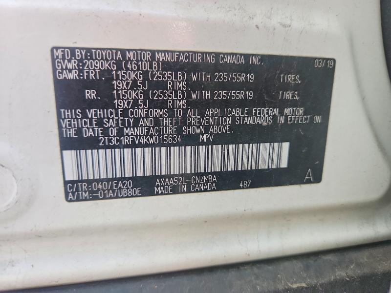 2019 Toyota Rav4 xle Premium