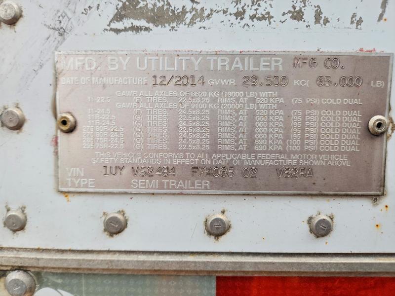 2015 Utility Vs2ra dry van Trailer